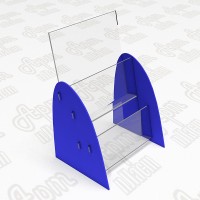 Буклетница з оргскла на 2 яруси. Формат А5 - 150x210мм