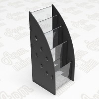 Буклетница пластикова на 4 яруси. Формат А5 - 150x210мм