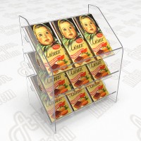 Витрина пластиковая на 3 полки.